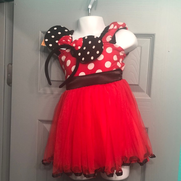 Other - Toddler girl Minnie Mouse dress with ears